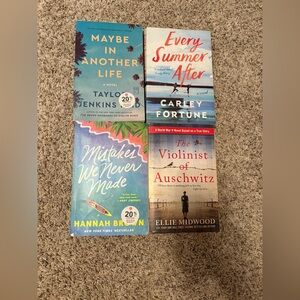 Lot of 4 Paperback books—various authors